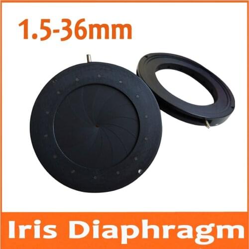 20pcs 1.5-36MM Digital Camera Microscope Light Regulator Adapter Zoom Optical Iris Diaphragm Aperture Condenser with 14 Blades