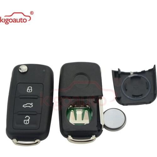 5K0837202AD Remote key 3 button HU66 434Mhz 5K0 837 202 AD for VW key Passat Polo Golf Jetta Beetle 202AD key kigoauto