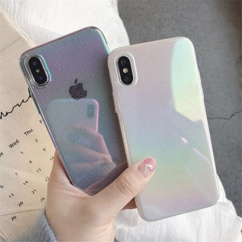 Rainbow Gradient Phone Case For iPhone 11 Pro Max XR XS Max 6s 7 8Plus Water Drop PC Hard Cover For iphone 12 Back Coque Fundas