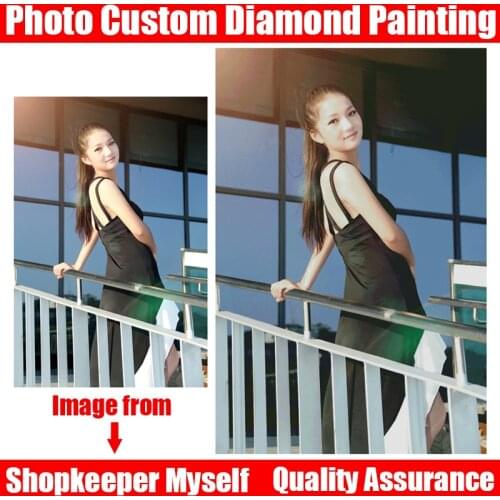 HOMFUN Photo custom!Private custom!DIY Diamond embroidery 5D diamond Painting Cross Stitch 3D Full Rhinestone 5D decor Gift