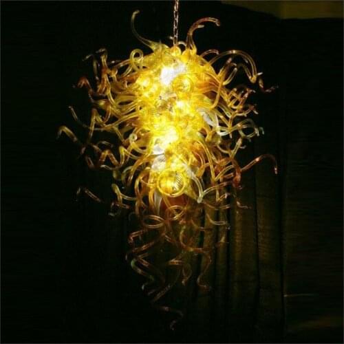 Art Decorative Designer Blown Murano Glass Chandeliers Tiffany Style 100% Mouth Blown Glass With 110v-240v LED Bulbs