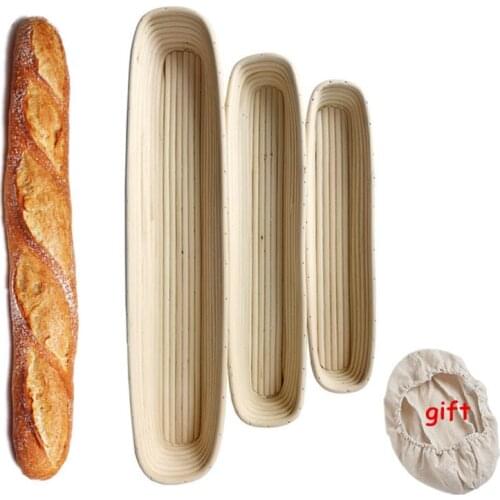 Baguette Shape Fermentation Rattan Basket Country Bread Baguette Dough Banneton Brotform Proofing Proving Baskets