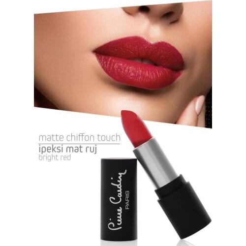 Cosmetic Lip Makeup Matte Chiffon Touch Lipstick Bright Red Lip Gloss Waterproof Lips Velvet Volume Moisturizer Silky Beauty