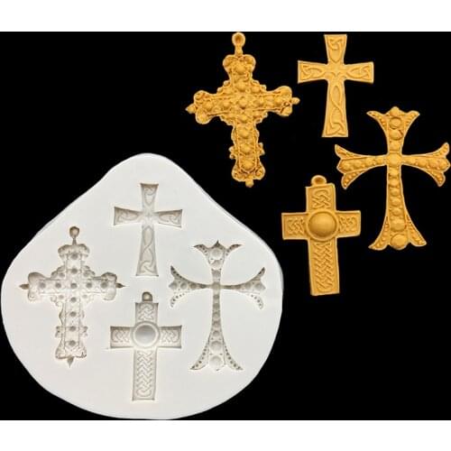 Cross Silicone Mold Sugarcraft Chocolate Cupcake Baking Mold Fondant Cake Decorating Tools