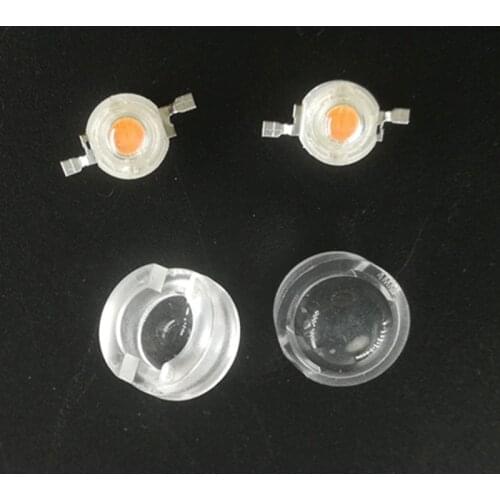 13mm 1W 3W Mini LED Lens 15 30 45 60 90 100 Degree for IR CCTV LED PCB Convex Acrylic Lens With Holder Reflector Collimator