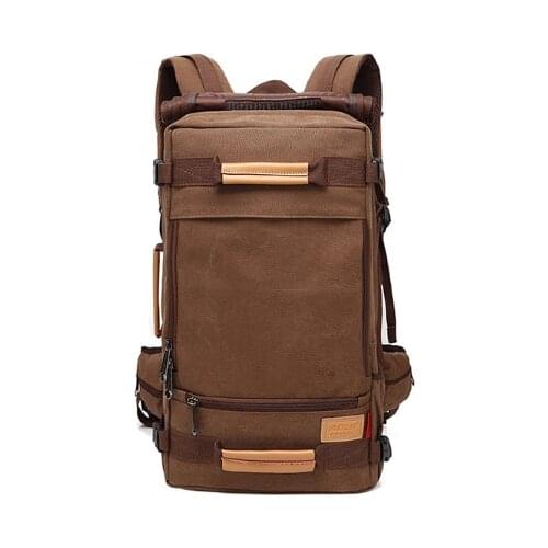 Mens large capacity backpack 20 / 22 inch large traveling backpack canvas bag Sling Backpack hiking mens Camping Backpack