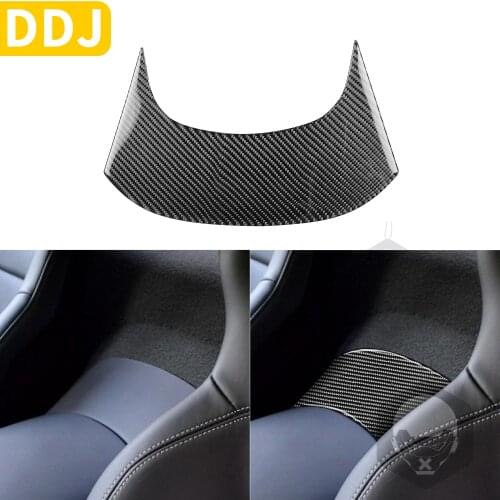 Carbon Fiber Rear Armrest Panel Cover Sticker For Chevrolet Corvette C7 2014 2015 2016 2017 2018 2019 Interior Car Accessories