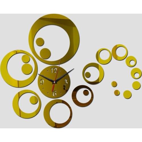 2019 new sale quartz acrylic living room wall clock modern home decoration luxury mirror clocks crystal watches