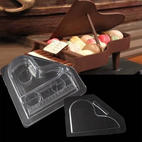 2018 New Fashion Handmade Plastic 3d Piano Chocolate Decorating Mold DIY Cake Candy Making Mold Tool