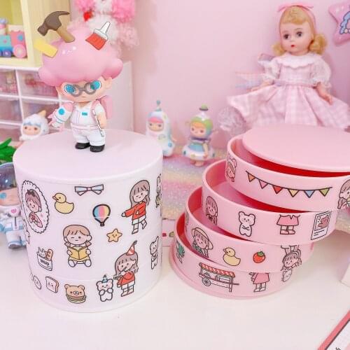 New Design Fashion Jewelry Storage Box 4-Layer Rotatable Jewelry Accessory Storage Tray with Lid Birthday Gift for girls