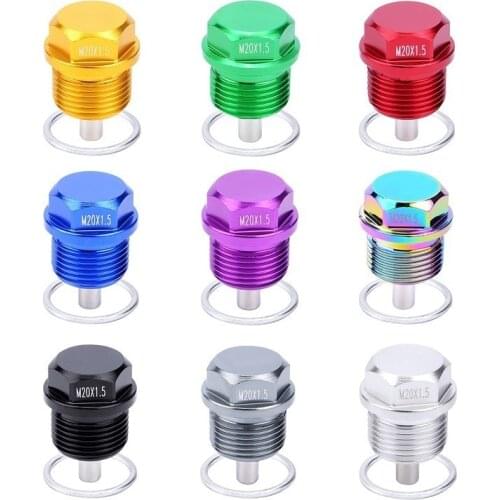 NS Modify M20*1.5 Magnetic Oil Sump Nut Oil Plug Nut Magnetic Oil Drain Plug Neo Chrome Oil Plug Nut For Subaru JDM Aluminum