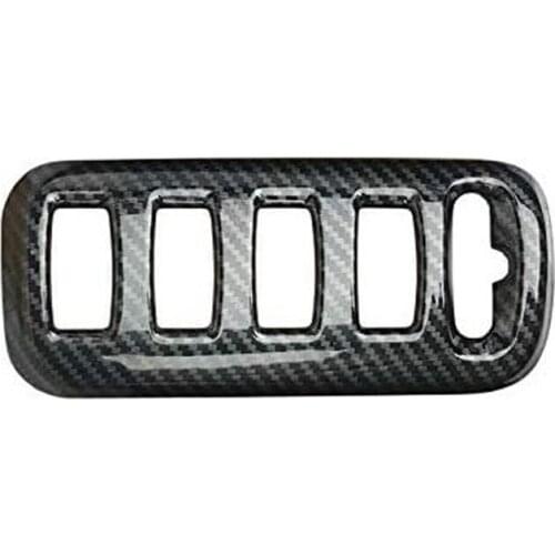 Car Carbon Fiber Headlight Adjustment Switch Cover Trim Decorative Frame for Benz Smart 453 Fortwo Forfour 2015-2020