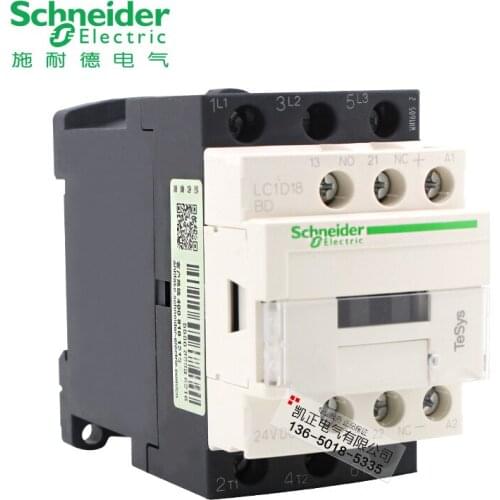 Genuine Schneider contactor LC1D18 DC contactor coil DC24V LC1-D18BDC 18A