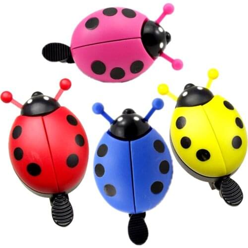 Alarm Cycling Bell Bicycle Bell Ring Beetle Cartoon Ride Horn Alarm Lovely Kids Ladybug Bell Ring for Bike Bicycle random color