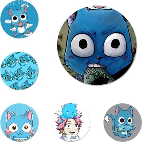 Fairy Tail Happy Aye Sir Art Badge Brooch Pin Accessories For Clothes Backpack Decoration gift