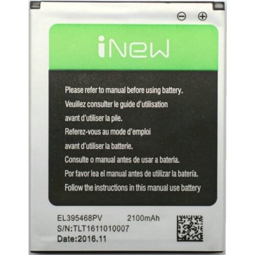 INew V7 Battery Replacement 100% Original 2100Mah Battery EL395468PV Replacement For iNew V7 Phone