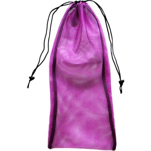 Scuba Snorkeling Diving Gear Fins Mask Goggles Dive Snorkel Swim Beach Drawstring Mesh Bag - Multi Color