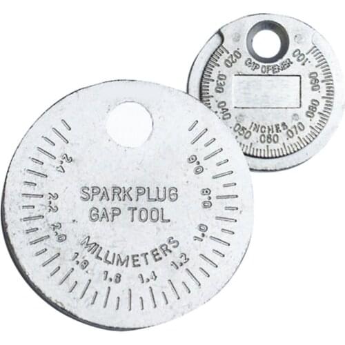 Spark Plug Gap Gauge Measurement Tool Coin- Type 0.6-2.4mm Range Gage Caliber High QualityMini Spark Plug Hand Operated Tools