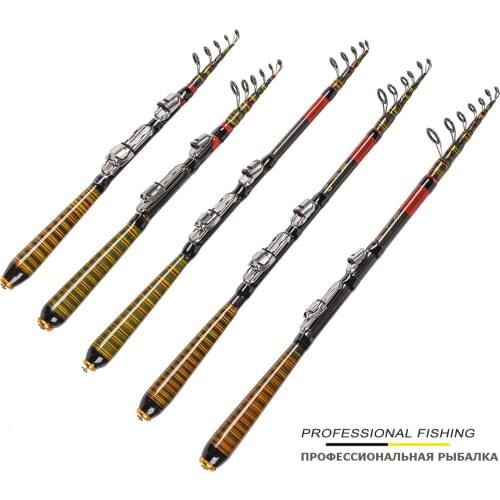 Ultralight Spinning Fishing Rod Telescopic 2.4M 2.1M 1.8M 1.5M 1.2M Winter Lure Fishing Rods Feeder Mini Fishing Pole Carbon