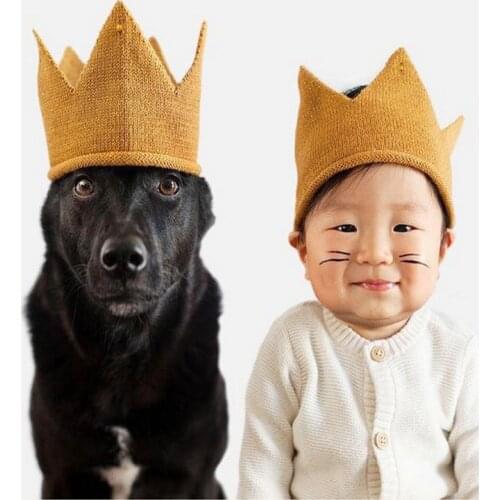 Crown Baby Hat Photography Props Autumn Winter Knit Newborn Baby Girl Boy Hat Turban Infant Toddler Beanie Cap Enfant