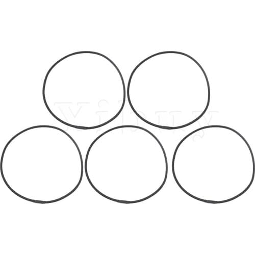 Yibuy Large Round Elastic Band Black for Audio Microphone Shock Mount Set of 5