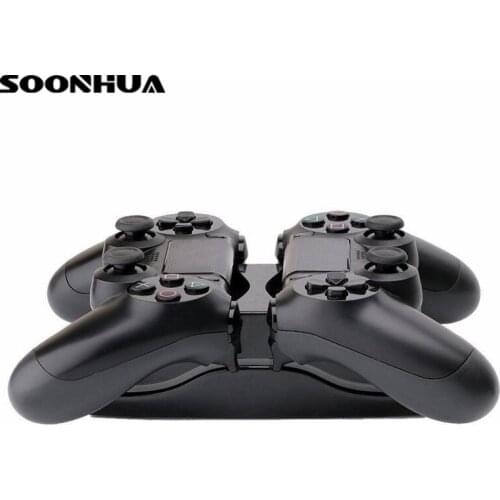 SOONHUA LED Dual Port USB Game Handle Charger Game Player Gamepad Charging Dock Station For PS4 Game Console Game Controller