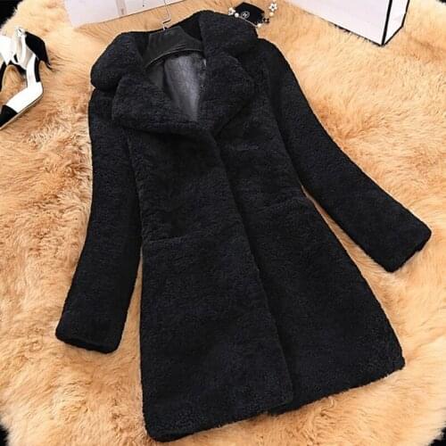 Female Fashion Women Woolen Coats High Elegant Long Slim Winter Jacket black Royal Coats Wool Coat Jackets Plus Size S-3XL