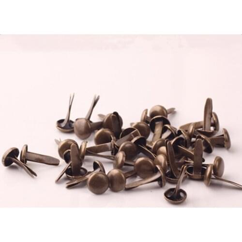 100pcs Mixed 3 Colors Iron Round Metal Mini Brads DIY Embellishment Fastener Handmade Crafts Scrapbooking Accessories