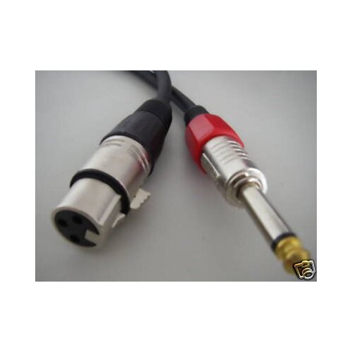 10x 1/4" Male Guitar TS Mono to XLR Female Cable 3m H4