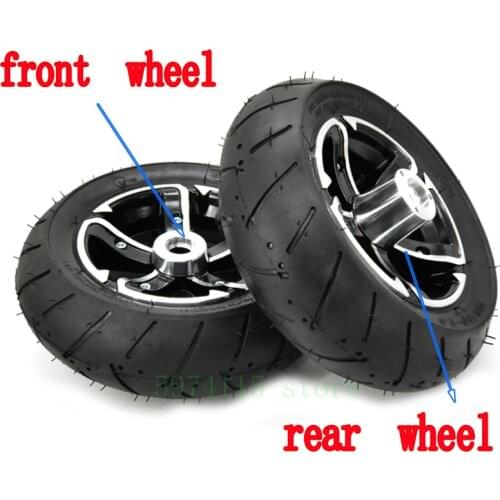 Electric Scooter 11 Inch Vacuum Tire 90 / 65-6.5 Inch Aluminum Wheel Front And Rear 110 / 50-6.5 Wheel Hub Tire Assembly