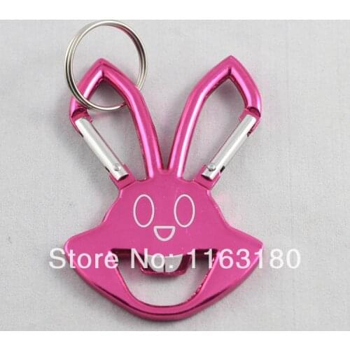 1200 pcs/lot Beer Bottle Opener rabbit KeyChains Aluminum Alloy Can Open Tools Promotion Gift-Free Shipping