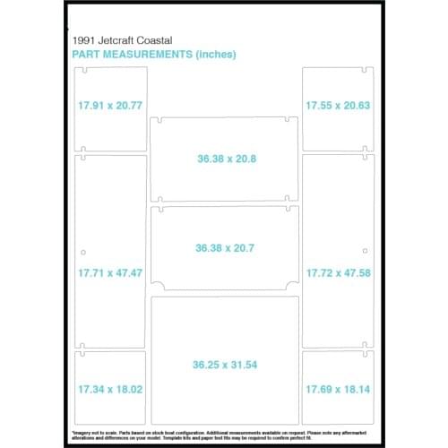 1991 Jetcraft Coastal Cockpit Pad Boat EVA Teak Decking 1/4" 6mm