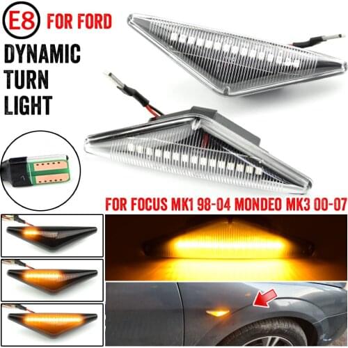 2 pieces Led Dynamic Side Marker Turn Signal Light Sequential Blinker Light For Ford MONDEO 2000-2007 MK 3 FOCUS MK1 1998-2004