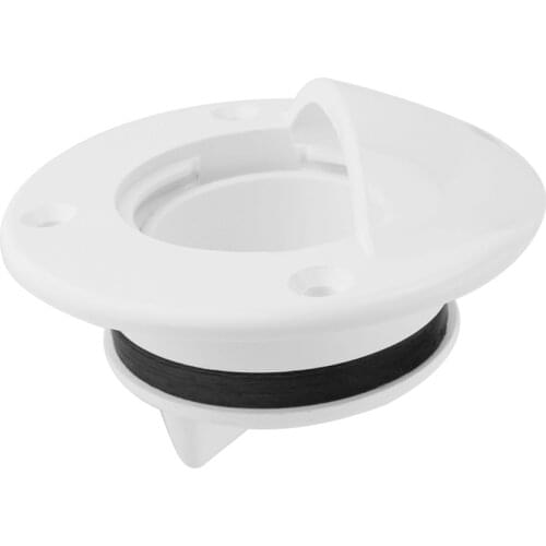 2pcs Boat Transom Deck Drain Scupper Valve 2 inch Screw Cap Bung Stopper for Raft Kayak Inflatable Boats - White