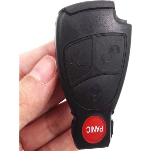 3+1 buttons Remote Keyless Smart Key fob Case Shell With Battery Holder clip for Mercedes-Benz MB