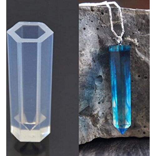 5 pcs DIY Pendant Liquid Silicone Mold Resin Jewelry Pendant Mould Handmade Decoration Tools Crystal Design #252103