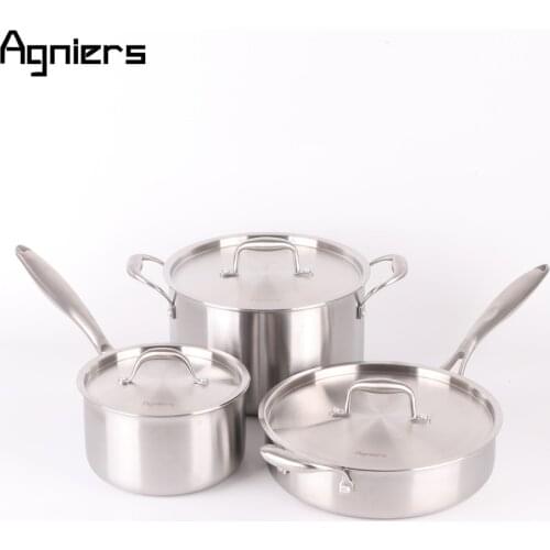 Наборы кастрюль из нержавеющей стали AGNIERS China At AliExpress