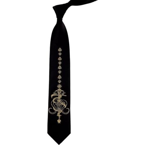 Free Shipping New 2020 Fashion Casual men Original Design Bronzing Silk Embroidery Hand Tie Male And Female Accessories Necktie