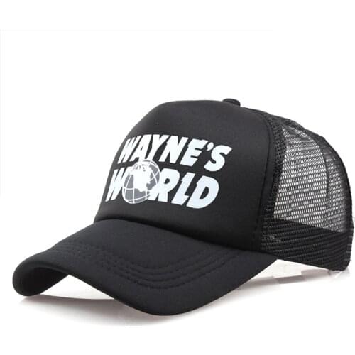 Wayne’s World Mesh Hat Brand Snapback Cotton Baseball Cap Men Women Hip Hop Dad Trucker Hat Dropshipping