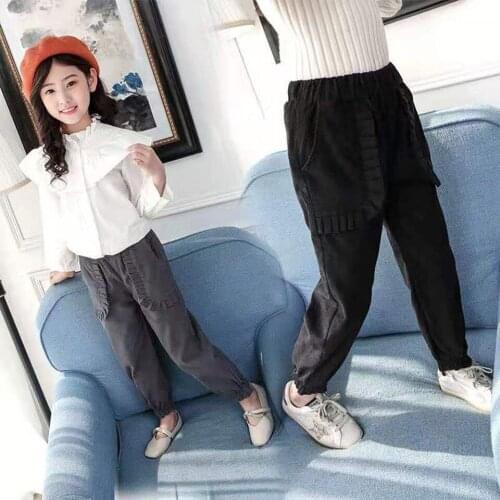 Casual 3T 4 Girl Autumn Pants Warm Corduroy Trousers Windproof Casual Long Pants 6 8 Years Mid Waist Baby Kid Girls Pant 10 12