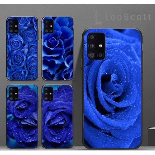 Blue rose Phone Cases For Samsung A50 A51 A71 A31 A21S S8 S9 S10 S20 S21 Plus Fe Ultra 4G 5G