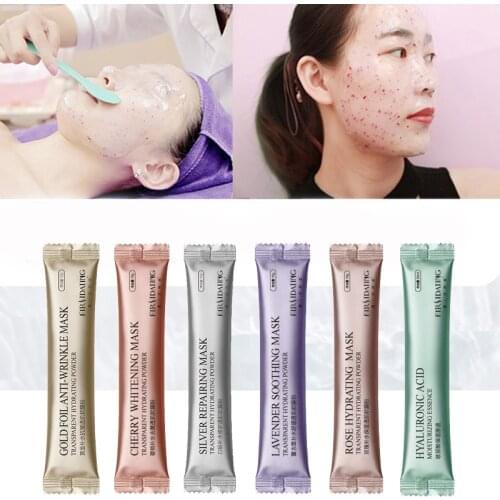 DIY Spa Collagen Hyaluronic Acid Soft Mask Powder Face Mask Moisturizing Anti Aging Rose Crystal Peel Off Rubber Mask Skin Care