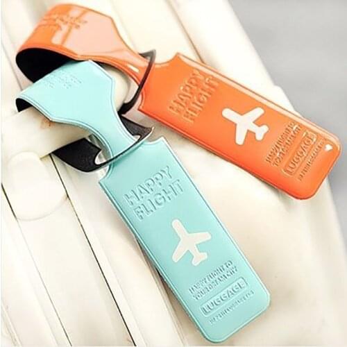 Travel PVC Luggage Tag Cover Creative Accessories Suitcase ID Address Holder Letter Baggage Boarding Tags Portable Label