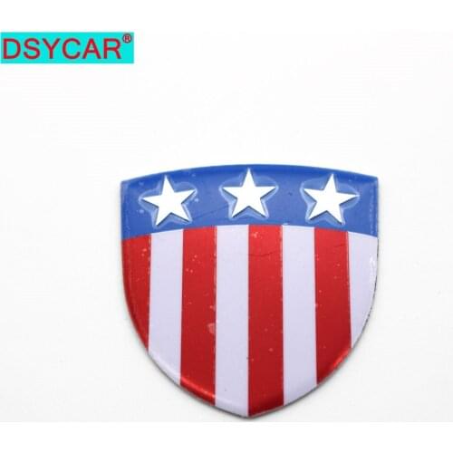 DSYCAR 1Pcs Aluminum Alloy America Flags Car Body Stickers Automobiles Motorcycles Exterior Decorating Accessories