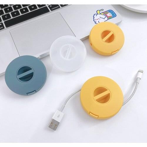 Earphone Cable USB Data Cable Storage Box Portable Charging Cable Fixed Winder Mini Anti Winding Winder Cable Organizer
