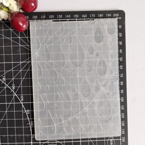 Water Droplets/Bubble Embossing Folder Design For DIY Paper Cutting Dies Scrapbooking Card Making Plastic Plate Size 10.5*14.5cm