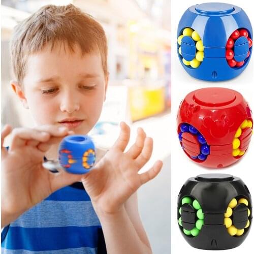 Cube Logic Games Fingertip Spinner Little Bead Kid Decompression Toy for Children Early Learning Supplies
