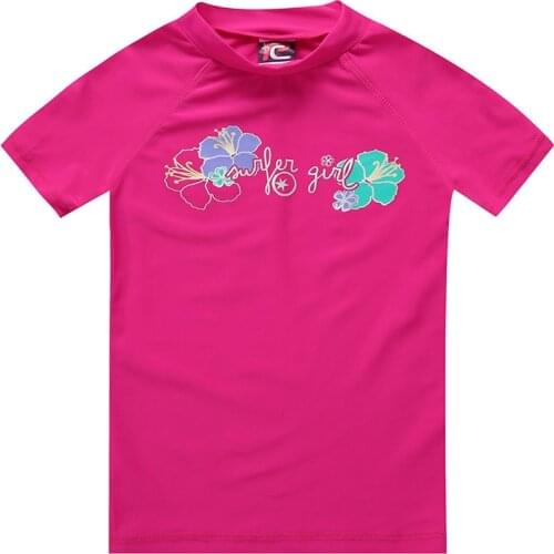 2019 Girls Swimsuit Top Swimwear 7-14 Years Rose Floral Girls Swimwear Childrens Top Swimming Suit Beacwear G50-CZ932