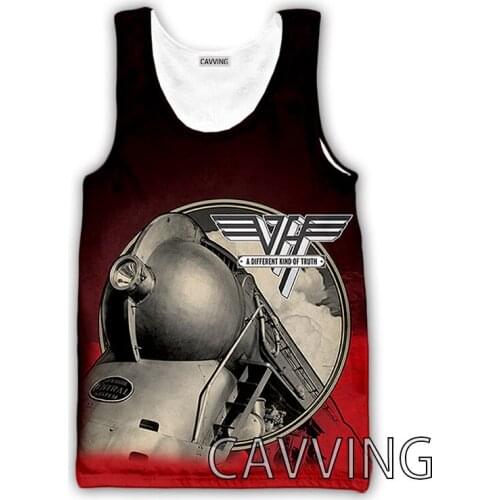 CAVVING 3D Printed Van Halen Band Tank Tops Harajuku Vest Summer Undershirt Shirts Streetwear for Men/women