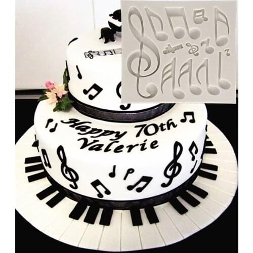 Minsunbak New Music Musical note Silicone mold DIY chocolate fondant cake decorating tools Sugar Craft Tools